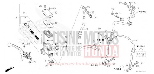 MAITRE-CYLINDRE DE FREIN AVANT CYLINDRE (CB400XAN,CB500XAN/P) CB500XAN de 2023